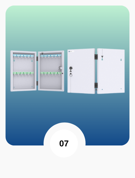 Alloy Steel Secure Key Cabinet with 24 Key Slots & Plastic Key Tags